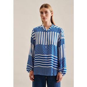 seidensticker Klassieke blouse Zwarte roos Tunika met geplaatste strepen