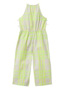 burberrykids Burberry Kids Geruite jumpsuit - Beige