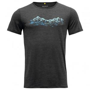 Devold  Utladalen Tee - Merinoshirt, zwart/grijs