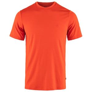 Fjällräven - Abisko Wool S/S - T-shirt, rood