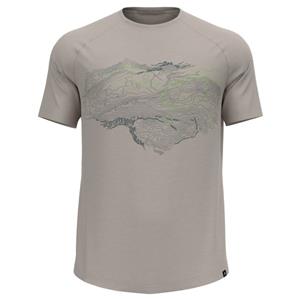 Odlo  Ascent PW 130 Topography Crew Neck S/S - Merinoshirt, grijs