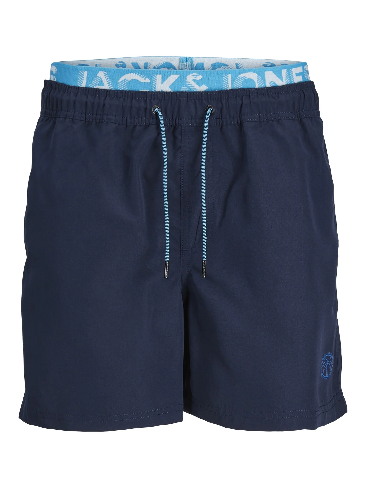 Jack & Jones Heren zwemshorts jpstfiji dubbele waistband effen donker/neon