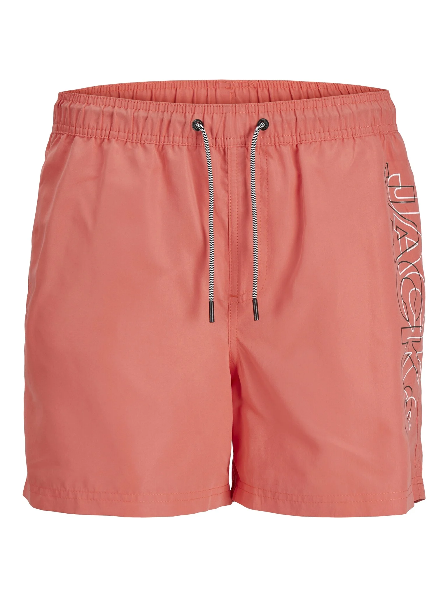 Jack & Jones Heren zwemshorts jpstfiji double logo effen hot coral