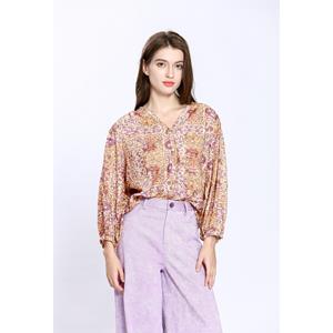 SEE U SOON Blouse met V-hals, bedrukt