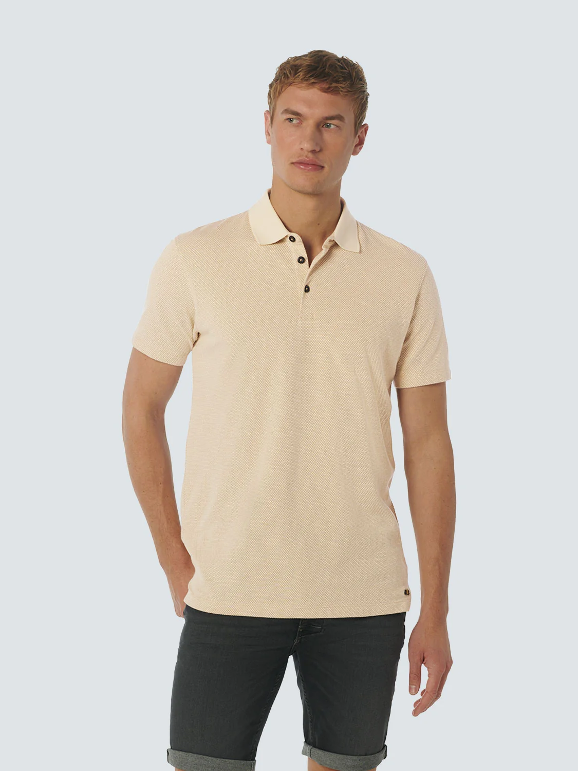 NO EXCESS Poloshirt Polo 2 Coloured Jacquard