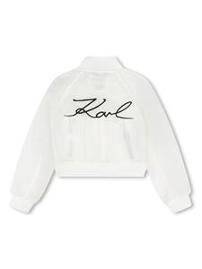 karllagerfeldkids Karl Lagerfeld Kids Bomberjack met geborduurd logo - Wit