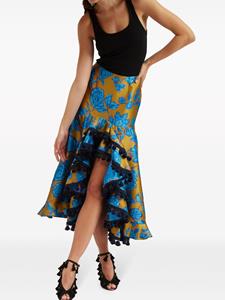 ladoublej La DoubleJ Feria asymmetrisch rok met jacquard - Geel