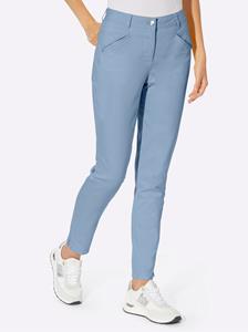 Twill-broek in bleu van heine