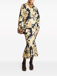 ETRO Midi-rok met abstracte print - Zwart