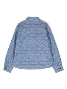 moschinokids Moschino Kids Spijkershirt met logo-jacquard - Blauw