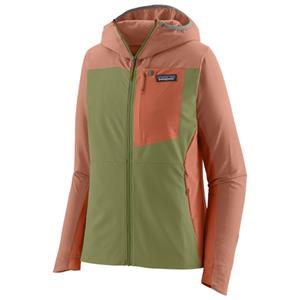 Patagonia  Women's R1 CrossStrata Hoody - Softshelljack, olijfgroen