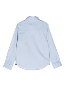 bosskidswear BOSS Kidswear Katoenen shirt met geborduurd logo - Blauw