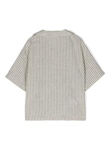 aspesikids Aspesi Kids Shirt met gestreepte kraag - Groen
