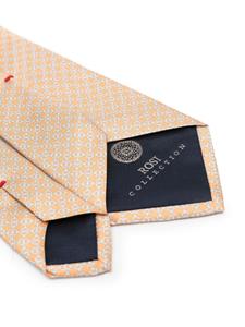 Lady Anne patterned-jacquard silk tie - Oranje