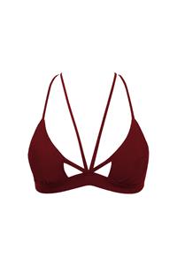 Anekdot Damen vegan Nova Bikini-Oberteil Merlot