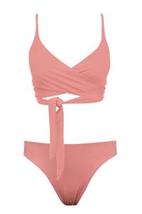 Anekdot Damen vegan Lin + Skyline Slim Bikini Set Blush Rosa
