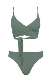 Anekdot Damen vegan Lin + Skyline Slim Bikini Set Sage