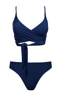 Anekdot Damen vegan Lin + Skyline Slim Bikini Set Navy