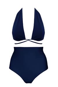 Anekdot Damen vegan Versatile + Core High Bikini Set Navy
