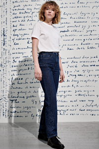 MUD Jeans Damen vegan Van Rose Straight Jeans Starry Blau