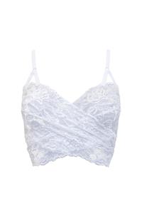 Anekdot Damen vegan Dharma Weißer Wickel-Bralette