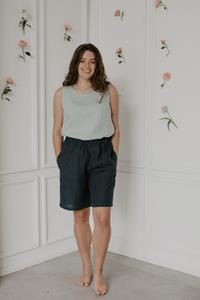 AmourLinen Damen vegan Shorts Matilda Anthrazitgrau