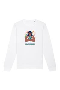 Oat Milk Club Damen vegan Sweatshirt Green Planet Weiß