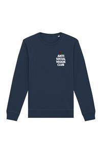 Oat Milk Club Damen vegan Sweatshirt Anti Social Veggie Club Navy