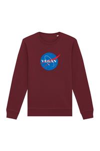 Oat Milk Club Damen vegan Sweatshirt Vegan Nasa Maroon