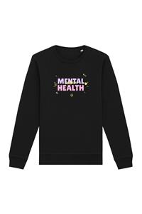 Oat Milk Club Damen vegan Sweatshirt Mental Health Matters Schwarz