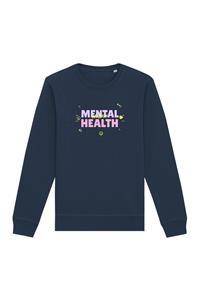 Oat Milk Club Damen vegan Sweatshirt Mental Health Matters Navy