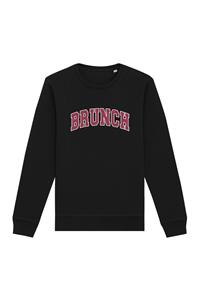 Oat Milk Club Damen vegan Sweatshirt Brunch Schwarz