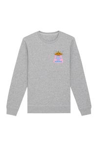 Oat Milk Club Damen vegan Sweatshirt Save Animals Eat Humans Grau