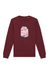 Oat Milk Club Damen vegan Sweatshirt My Oat Frees All The Cows Bordeaux