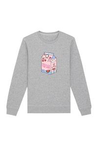 Oat Milk Club Damen vegan Sweatshirt My Oat Frees All The Cows Grau