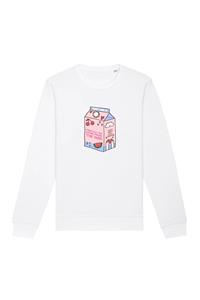 Oat Milk Club Damen vegan Sweatshirt My Oat Frees All The Cows Weiß