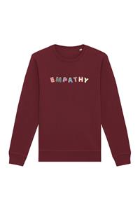 Oat Milk Club Damen vegan Sweatshirt Empathie Bordeaux