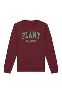 Oat Milk Club Damen vegan Sweatshirt Plant Based Bordeaux