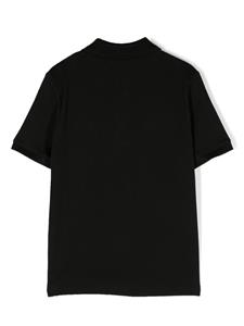 bosskidswear BOSS Kidswear Katoenen poloshirt met logoprint - Zwart