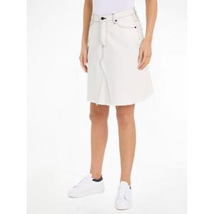 Tommy Hilfiger Jeansrock "DNM RW A-LINE SKIRT ECRU", mit Logoprägung