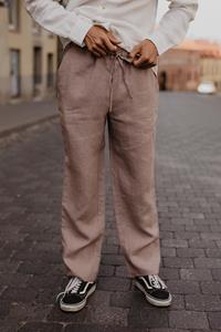 AmourLinen Herren vegan Leinenhose Adonis Dusty Lavender