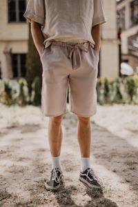 AmourLinen Herren vegan Klassische Leinenshorts Hermes Rosy Brown