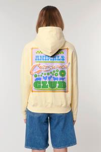 Plant Faced Clothing Damen vegan Hoodie No Animals Consumed Club Gelb