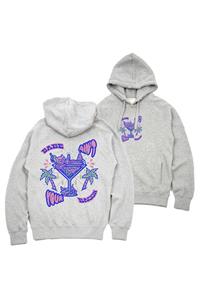 Plant Faced Clothing Damen vegan Hoodie Babe Ain'T Your Bacon Grau