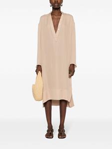 KHAITE The Brom zijden midi-jurk - Beige