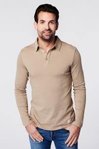 SKOT Herren vegan Langarm-Poloshirt Sand