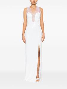 Genny sequined sleeveless gown - Wit
