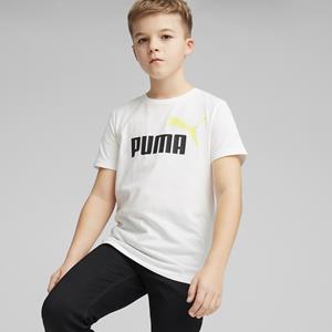 Puma ESS+ Col 2 Logo kinder T-shirt wit