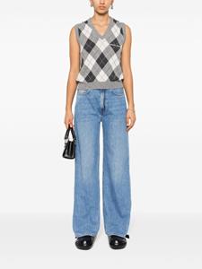 Haikure Winona mid waist jeans met wijde pijpen - Blauw