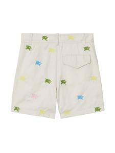 burberrykids Burberry Kids EKD katoenen shorts - Wit